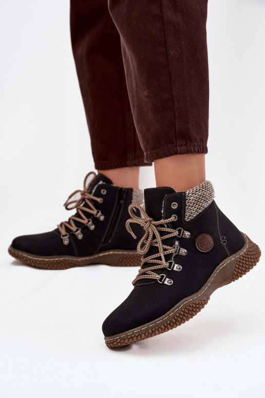 Botins isolados pretos femininos Zenaya
