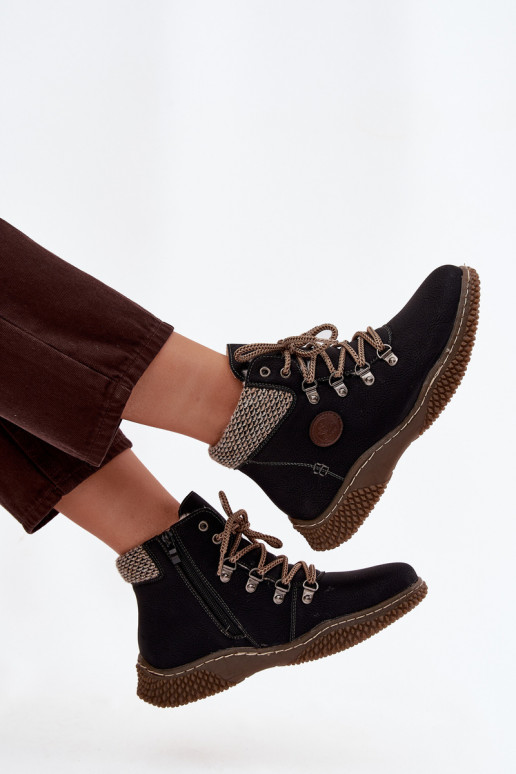 Botins isolados pretos femininos Zenaya