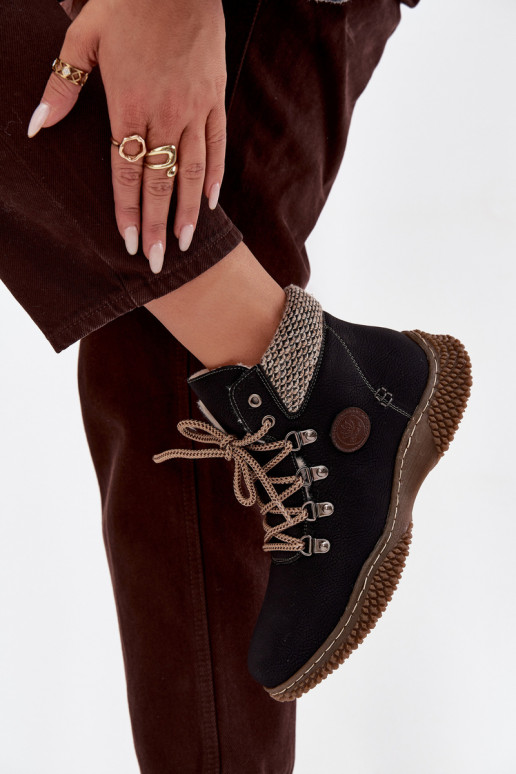 Botins isolados pretos femininos Zenaya
