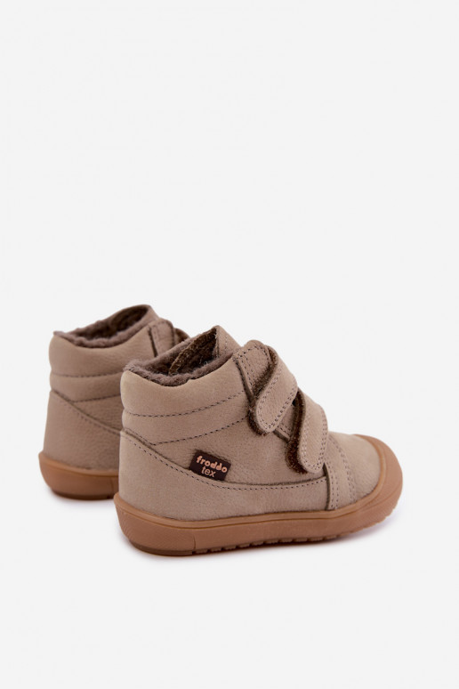 Botas de inverno em couro para crianças Froddo G2110138-4 cor areia