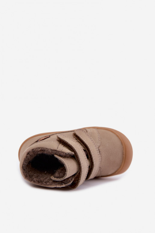 Botas de inverno em couro para crianças Froddo G2110138-4 cor areia