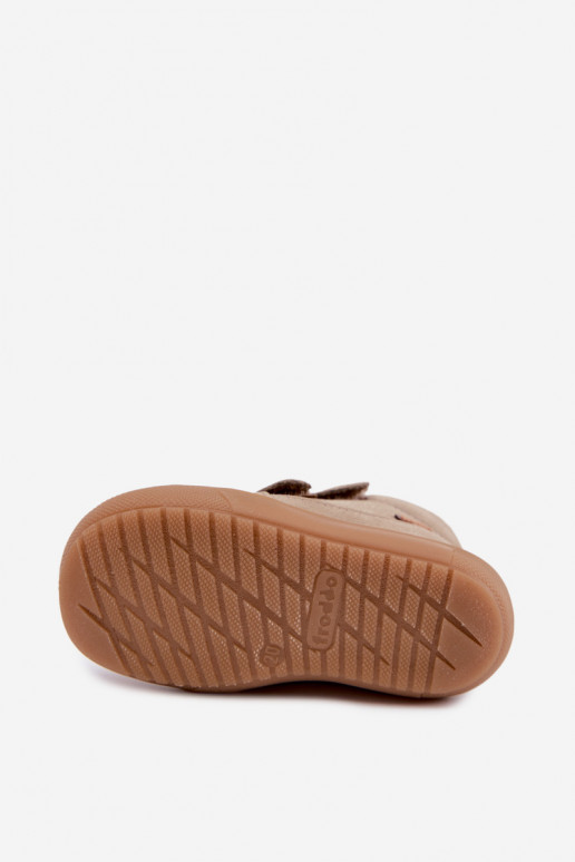 Botas de inverno em couro para crianças Froddo G2110138-4 cor areia