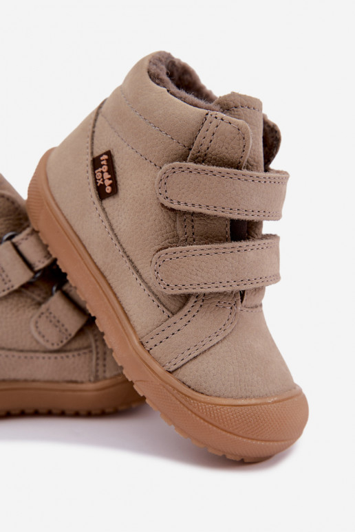 Botas de inverno em couro para crianças Froddo G2110138-4 cor areia