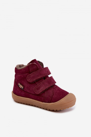 Botas de inverno em couro para crianças Froddo G2110138-12 cor bordô