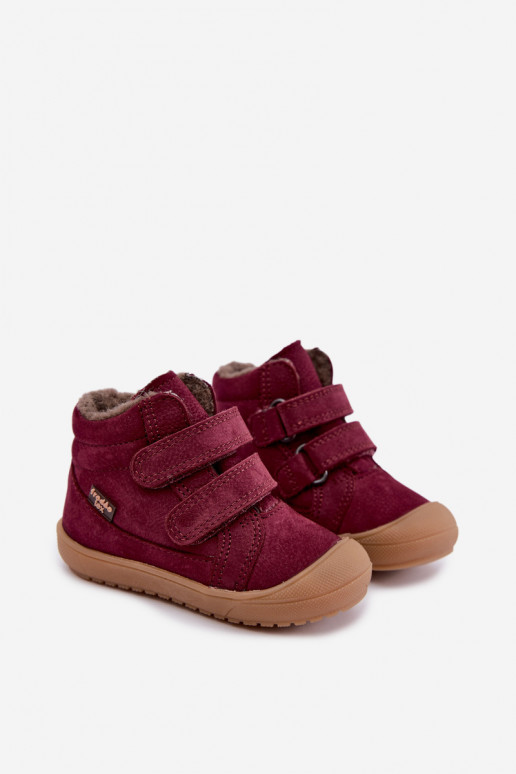 Botas de inverno em couro para crianças Froddo G2110138-12 cor bordô
