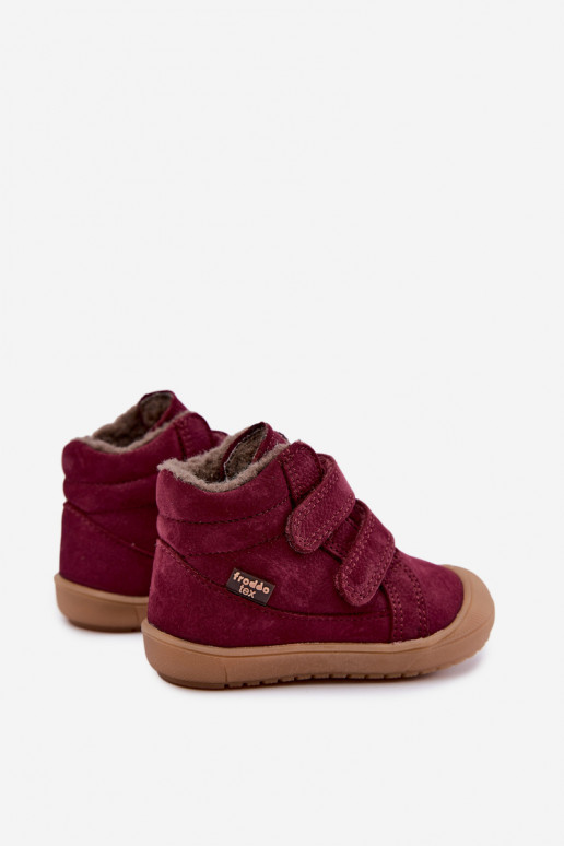 Botas de inverno em couro para crianças Froddo G2110138-12 cor bordô