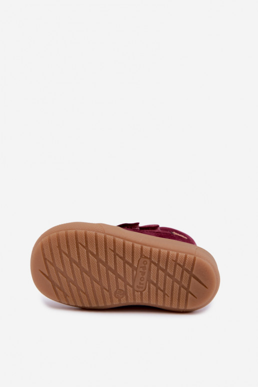 Botas de inverno em couro para crianças Froddo G2110138-12 cor bordô