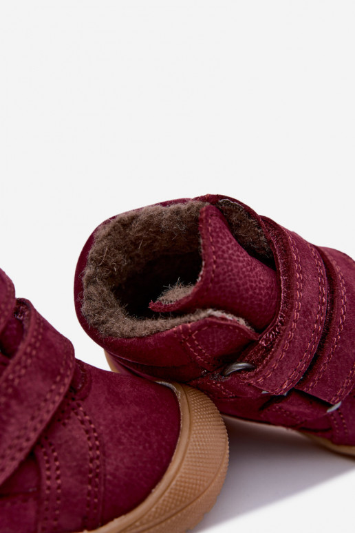 Botas de inverno em couro para crianças Froddo G2110138-12 cor bordô