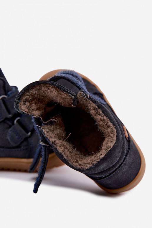 Botas de inverno em couro para crianças Froddo G2110138 azul escuro