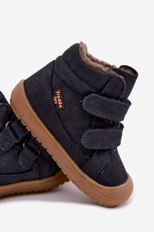 Botas de inverno em couro para crianças Froddo G2110138 azul escuro