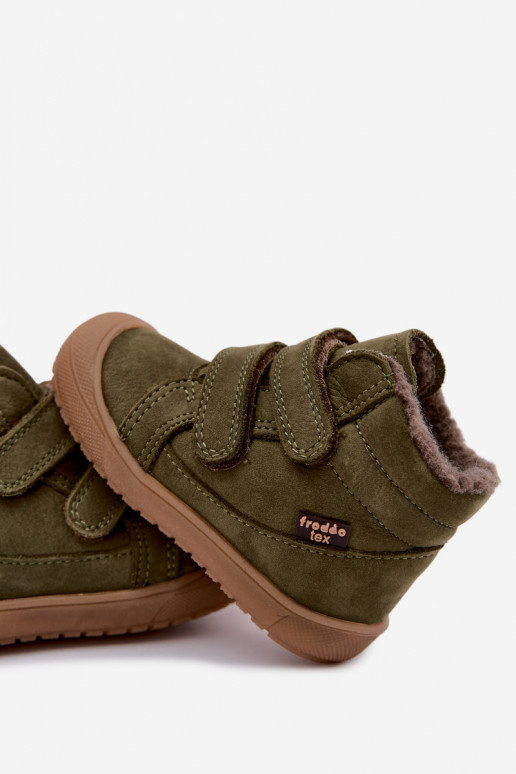Botas de inverno em couro para crianças Froddo G2110138 verdes