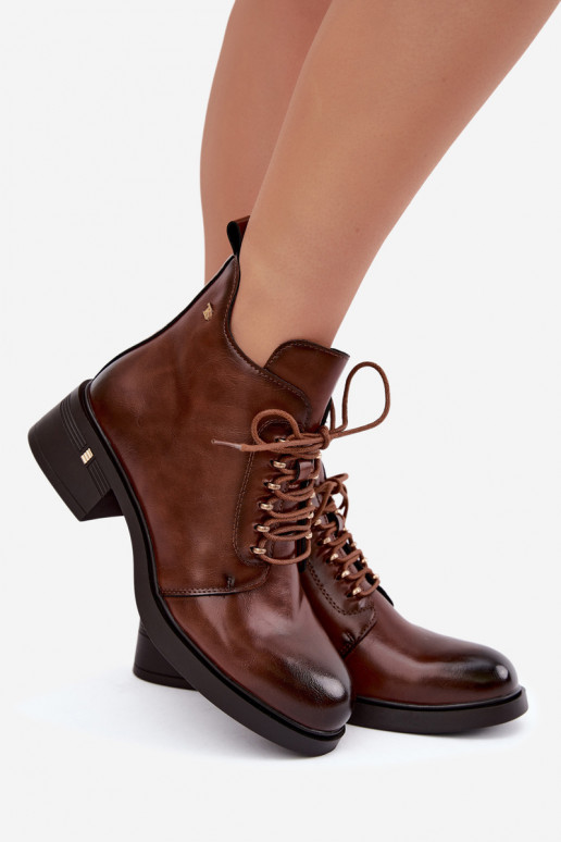 Botins isolados em couro sintético T.Sokolski Z26-288 castanho