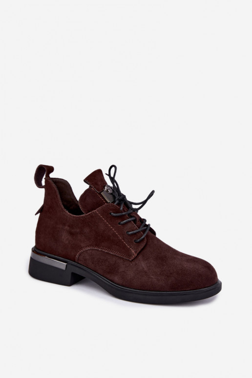 Botins de camurça sintética Vinceza 89151 na cor chocolate