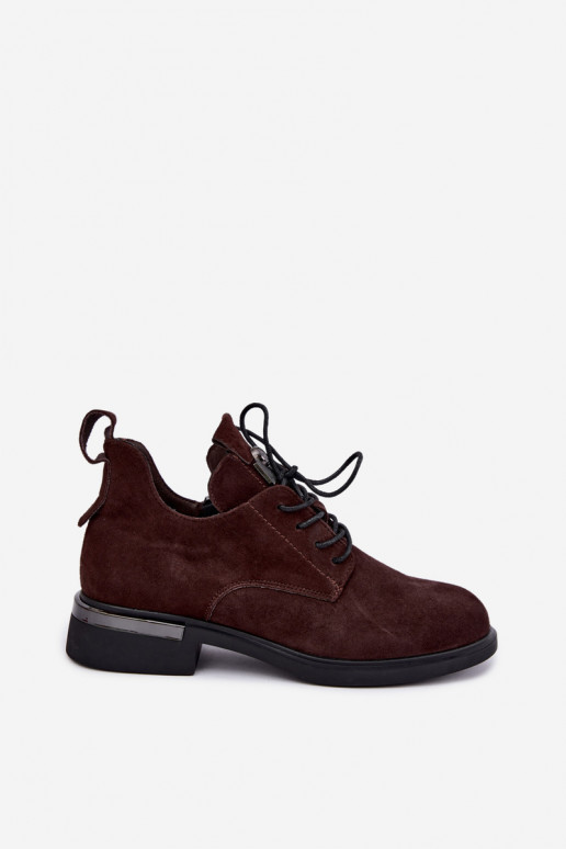 Botins de camurça sintética Vinceza 89151 na cor chocolate