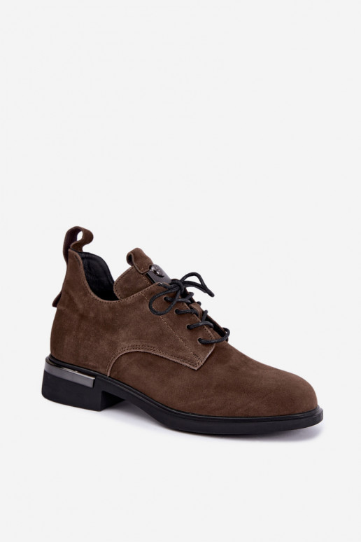 Botins de camurça sintética Vinceza 89151 na cor caqui