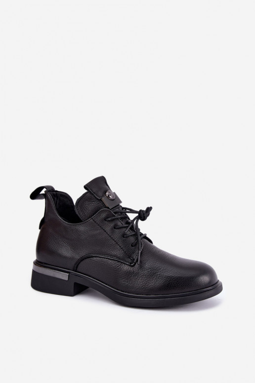 Botins de couro Vinceza 89151 na cor preta