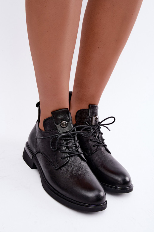 Botins de couro Vinceza 89151 na cor preta