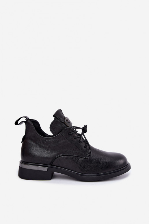 Botins de couro Vinceza 89151 na cor preta