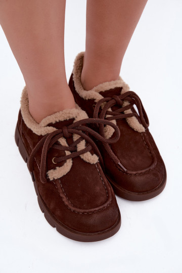 Botas baixas de camurça sintética para a neve Vinceza 67022 na cor chocolate 2