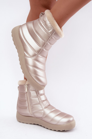Botins femininos isolados na cor areia Mezyss