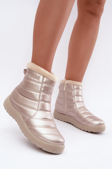 Botins femininos isolados na cor areia Mezyss 2