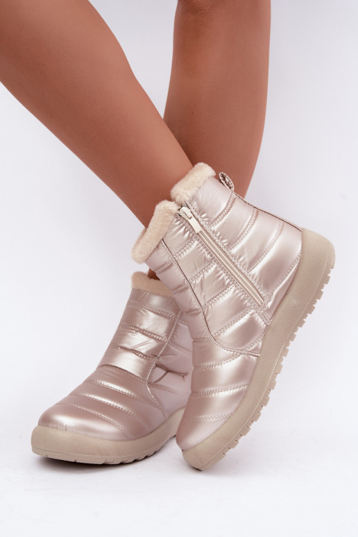 Botins femininos isolados na cor areia Mezyss