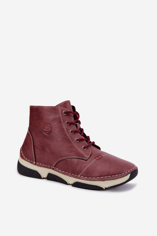 Botins femininos isolados, cor bordô Lerissa