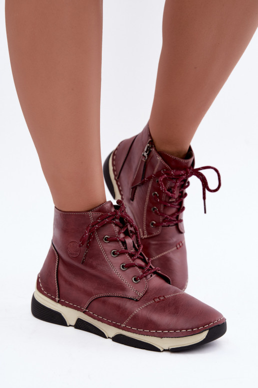 Botins femininos isolados, cor bordô Lerissa