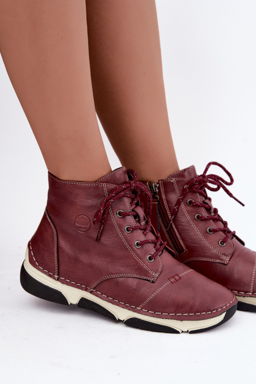 Botins femininos isolados, cor bordô Lerissa