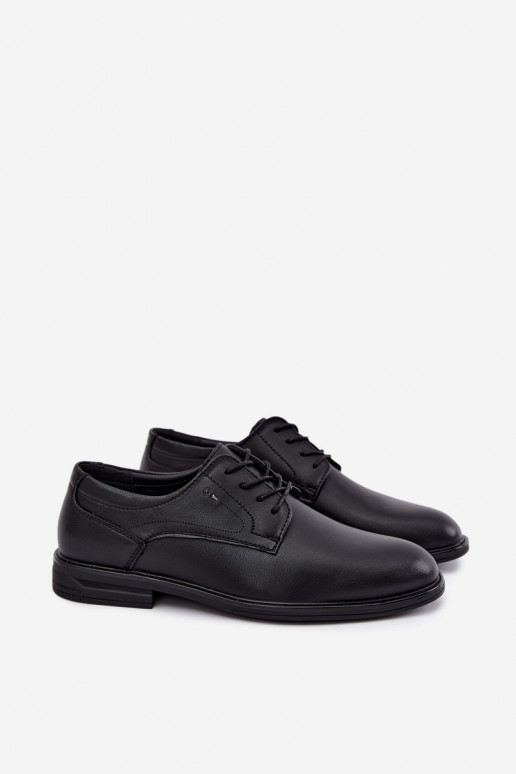 Sapatos elegantes masculinos, pretos Calven