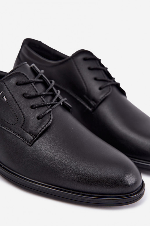Sapatos elegantes masculinos, pretos Calven