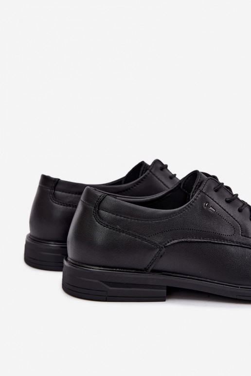 Sapatos elegantes masculinos, pretos Calven