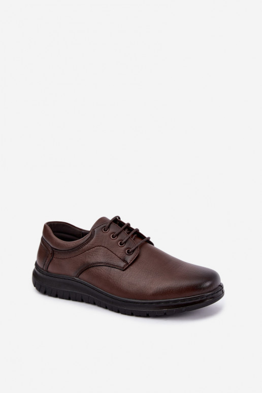 Sapatos masculinos castanho escuro Varell