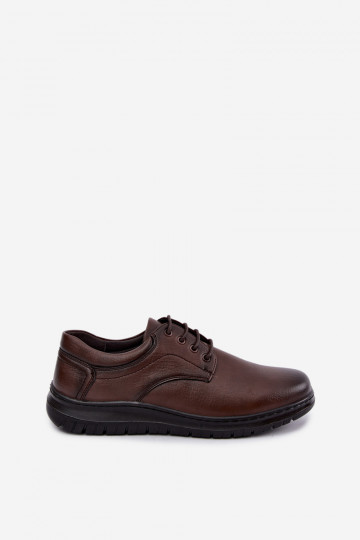 Sapatos masculinos castanho escuro Varell 2