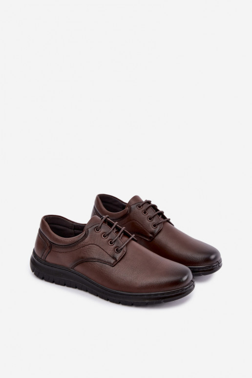 Sapatos masculinos castanho escuro Varell