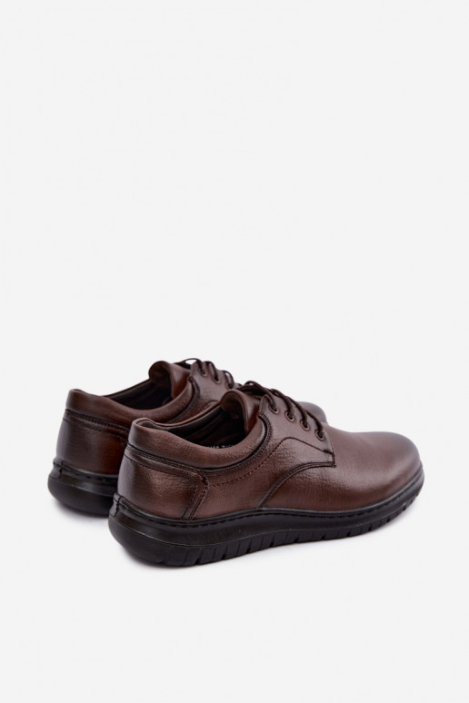 Sapatos masculinos castanho escuro Varell