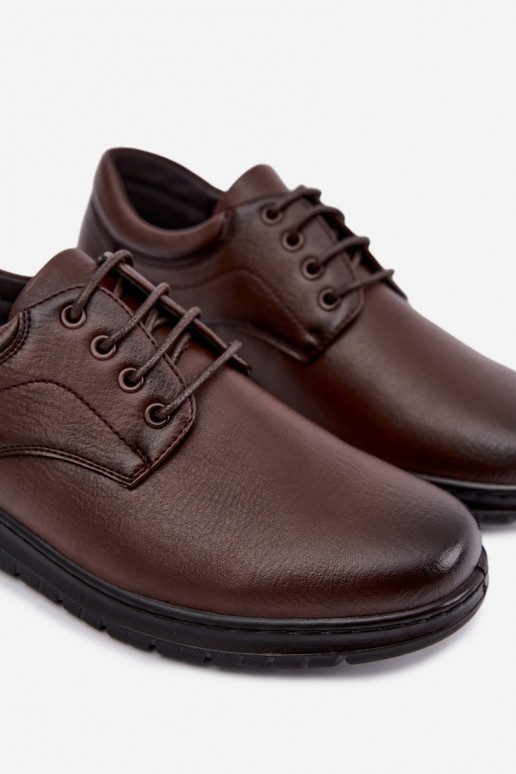 Sapatos masculinos castanho escuro Varell