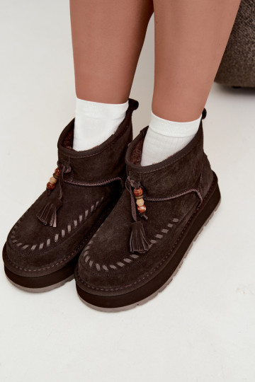 Botas de neve em camurça sintética Big Star UU274678 cor chocolate