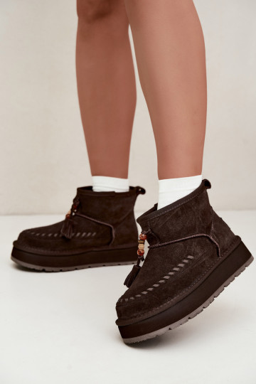 Botas de neve em camurça sintética Big Star UU274678 cor chocolate 2
