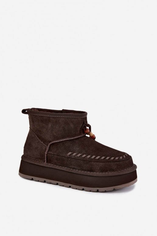 Botas de neve em camurça sintética Big Star UU274678 cor chocolate
