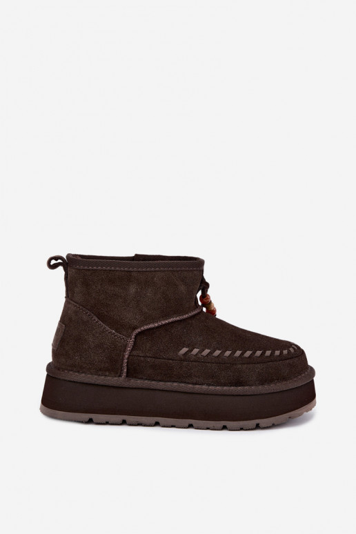Botas de neve em camurça sintética Big Star UU274678 cor chocolate