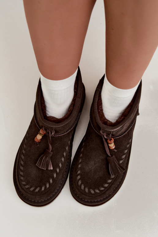 Botas de neve em camurça sintética Big Star UU274678 cor chocolate