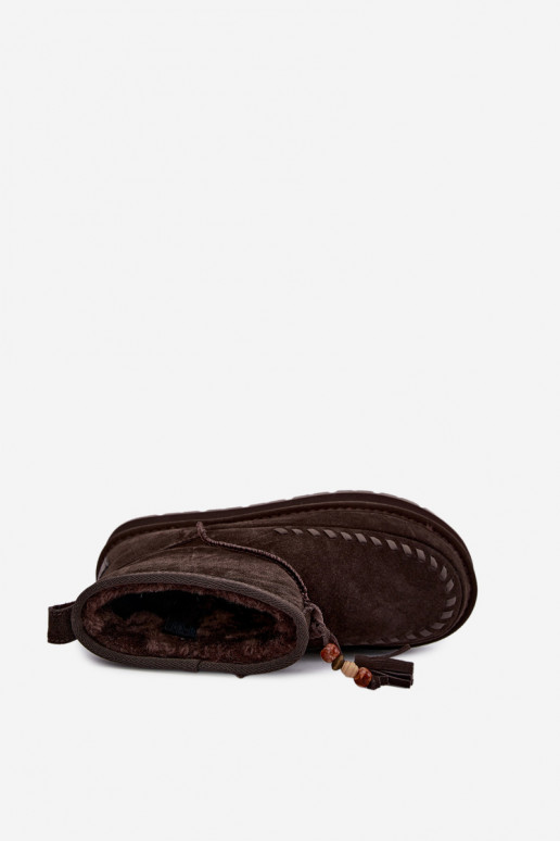 Botas de neve em camurça sintética Big Star UU274678 cor chocolate