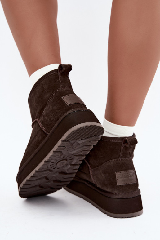 Botas de neve em camurça sintética Big Star UU274678 cor chocolate