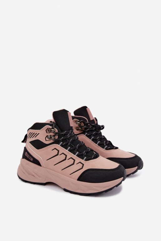 Botas de caminhada femininas Big Star UU274806 cor rosa