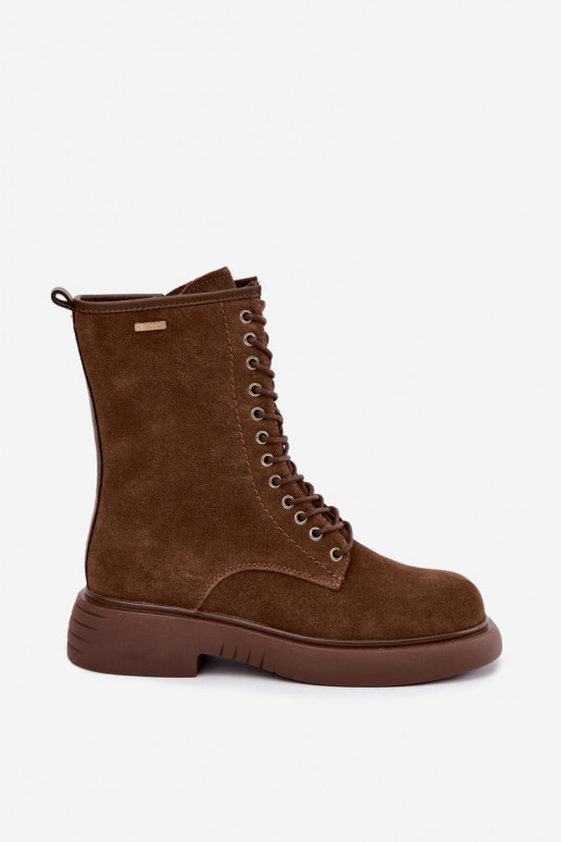 Botins de trabalho isolados em camurça sintética Big Star UU274611 cor castanho