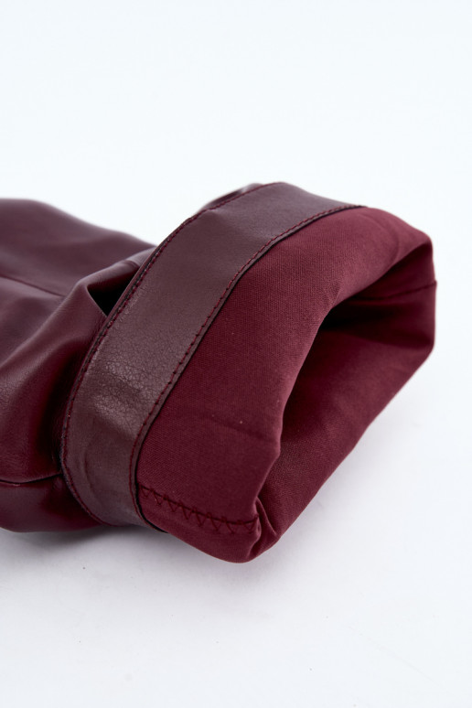 Botins slouchy com salto em bordô Gelra