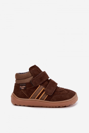 Calçado infantil de camurça sintética Barefoot FRODDO G3110285-3 castanho 2