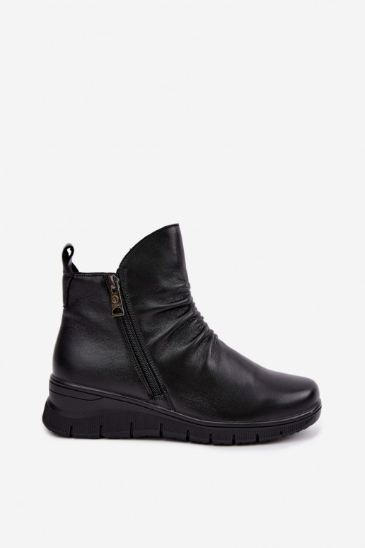 Botins quentes com plataforma e babados Vinceza 133117 pretos