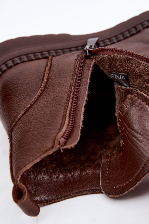 Botins quentes femininos Vinceza 107249 castanhos
